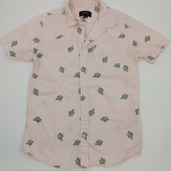Pacsun Los Angeles Men's Button Down Cactus #398 - Picture 1 of 3